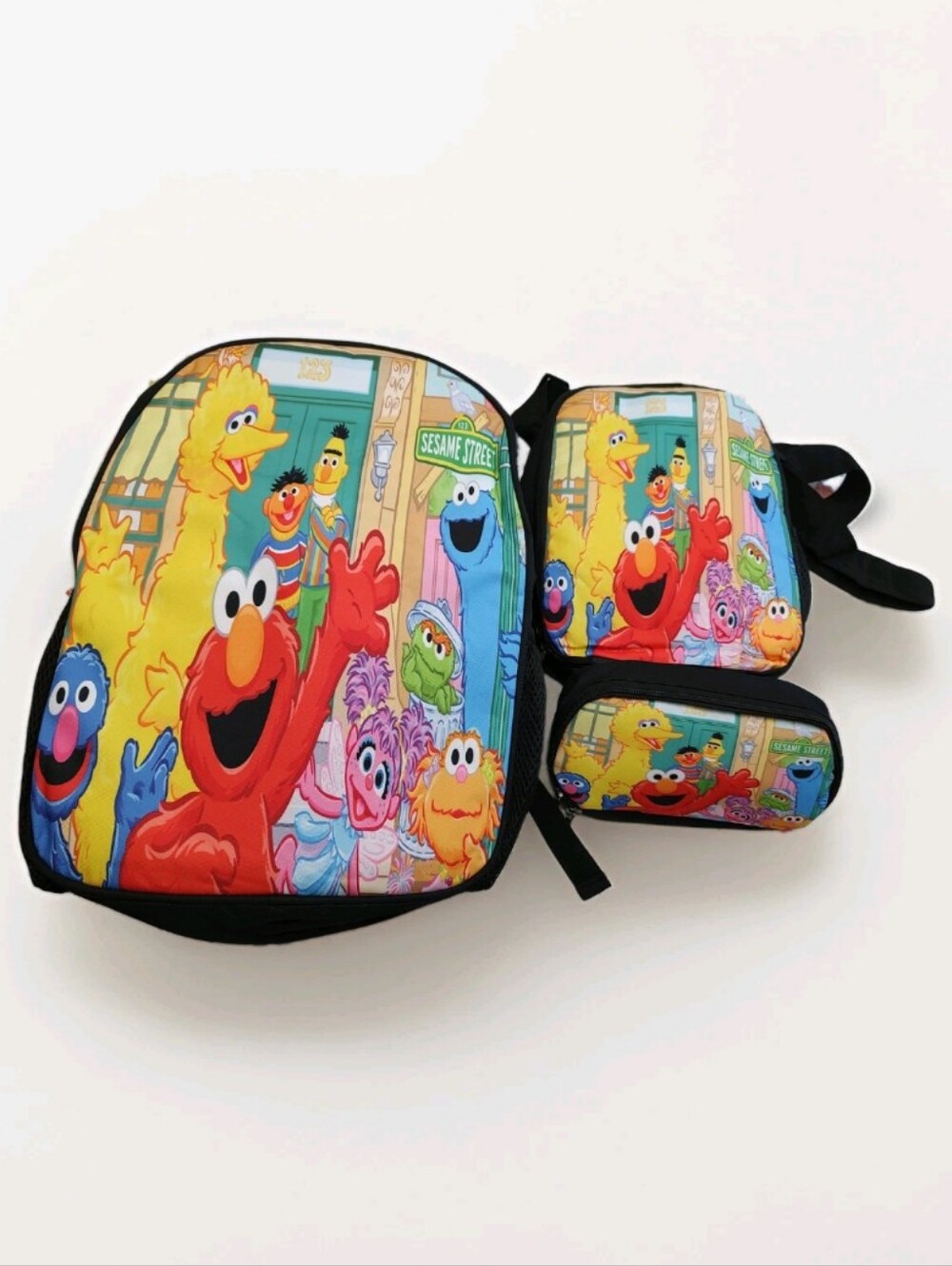 Sesame Street Backpack, Lunch Box, & Pencil Case Unbranded Unisex 3 Pc Set
